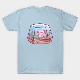 Cute Axolotl In Aquarium T-Shirt